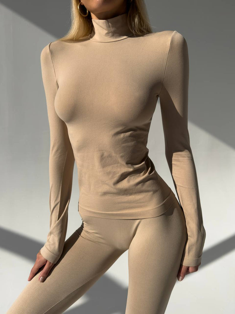 Seamless Turtleneck Nude