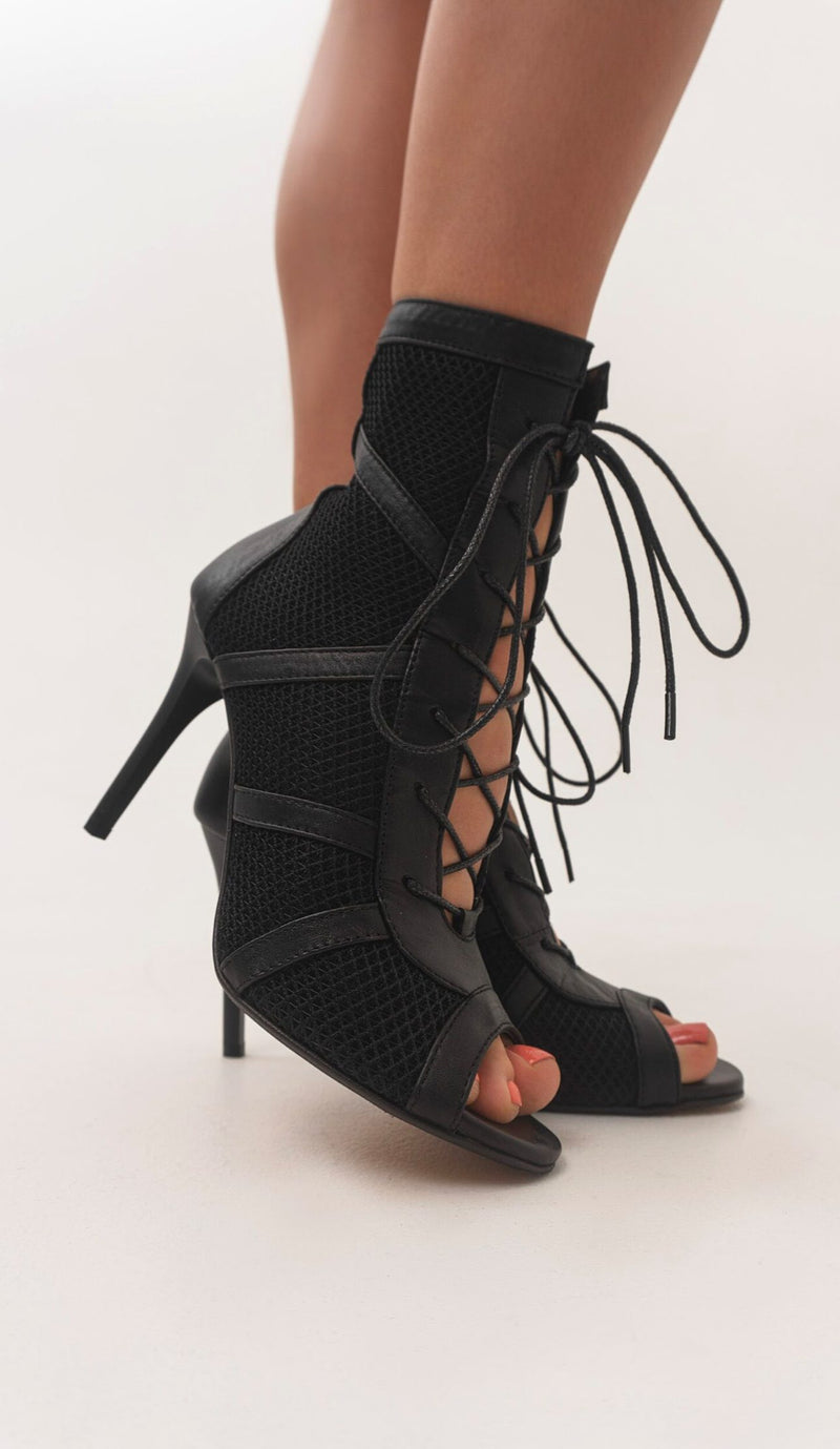 Black CLASSIC High Heels Leather