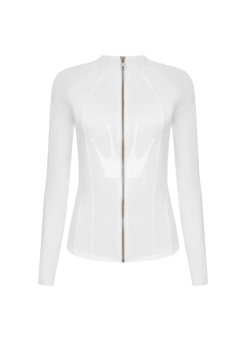 Men’s fitted long sleeve in White