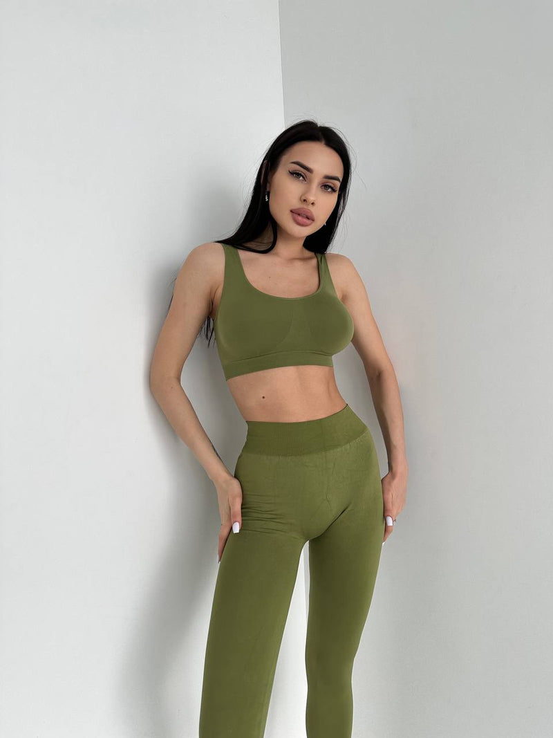 Wide strap top Olive branch