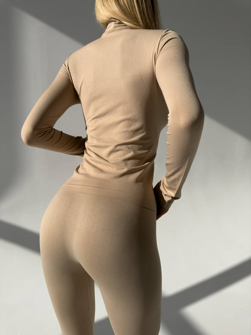 Seamless Turtleneck Nude