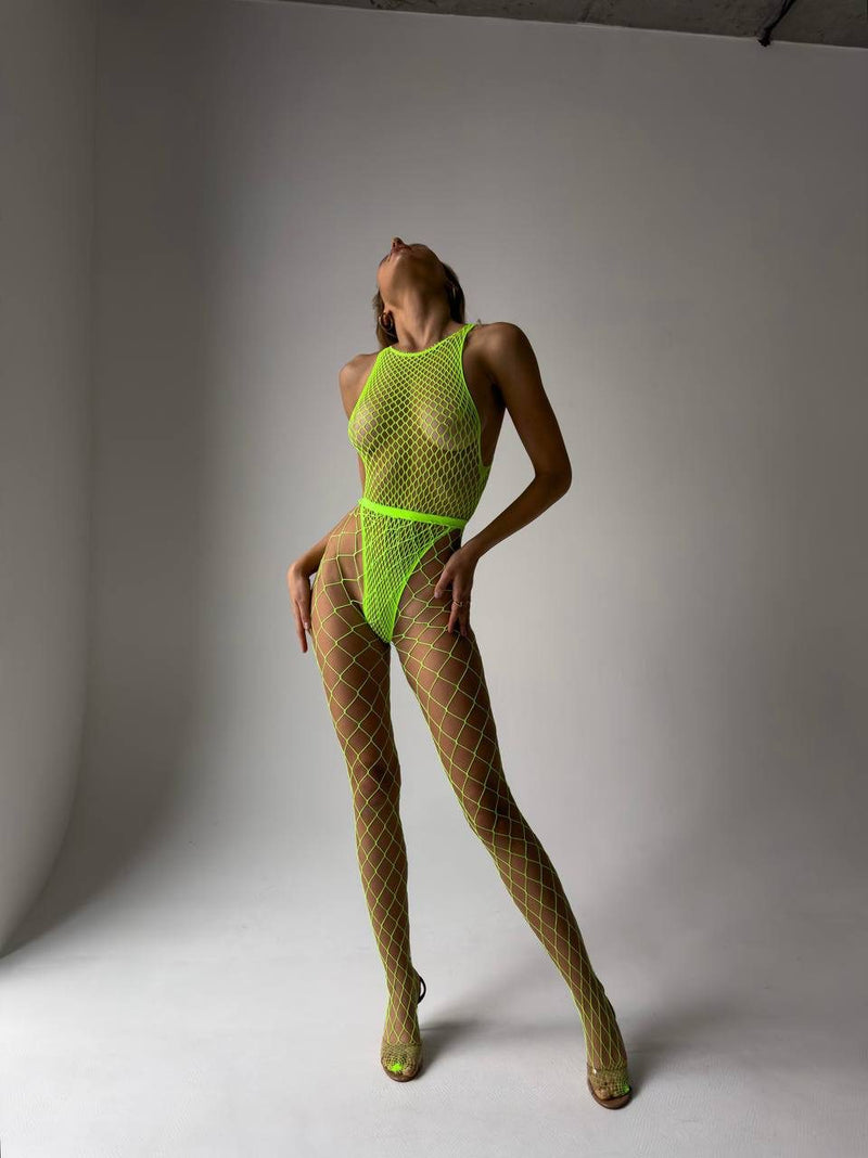 Fishnet Set Lime