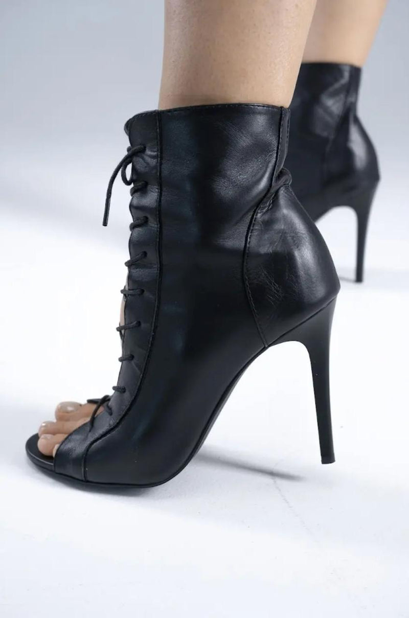 Black PASSION Leather High Heels