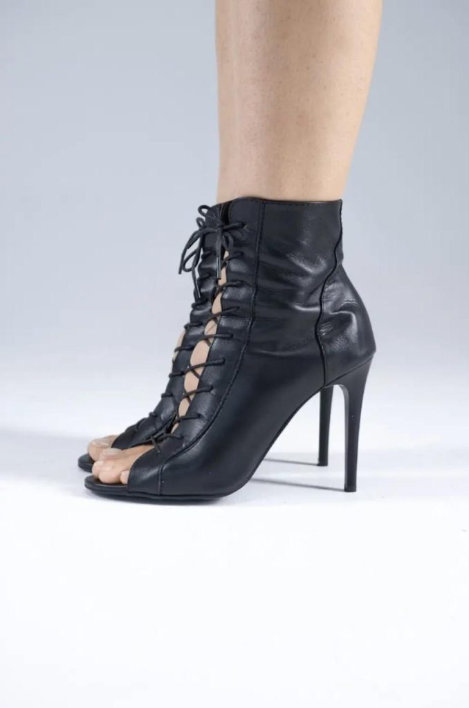 Black PASSION Leather High Heels