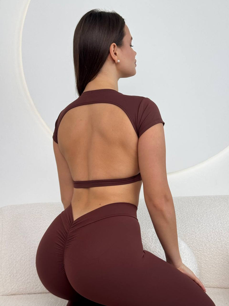 V-Scrunch Leggings Choco