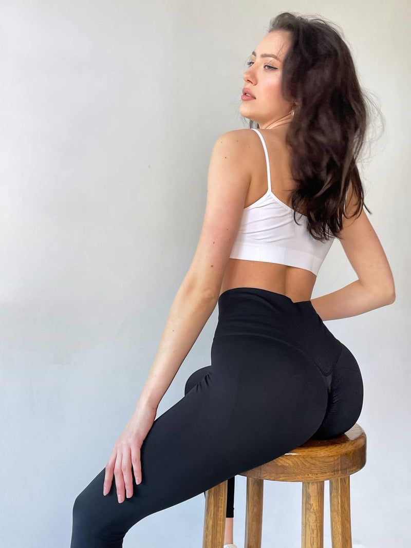 Seamless Push Up Leggings Black