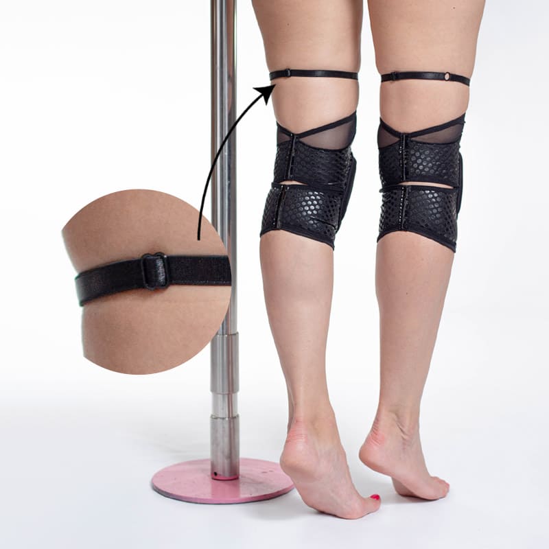 Grippy knee pads – Black Fire
