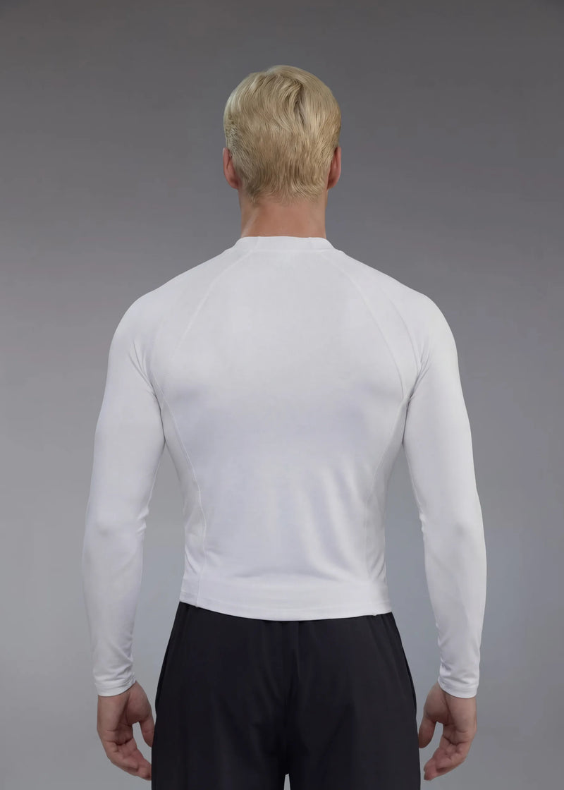 Men’s fitted long sleeve in White