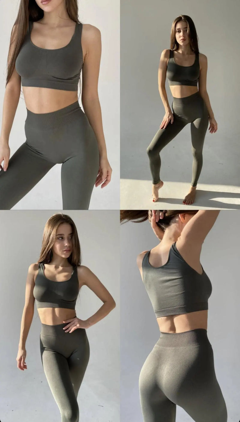 Khaki seamless set