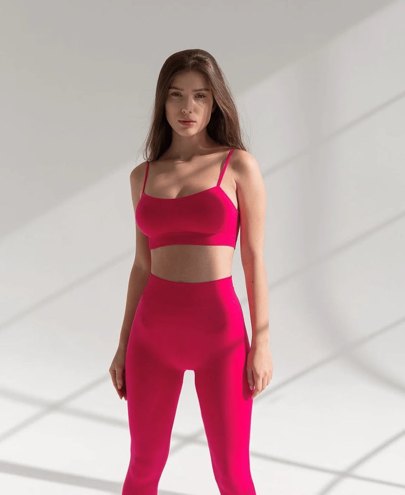 Spaghetti strap top Raspberry