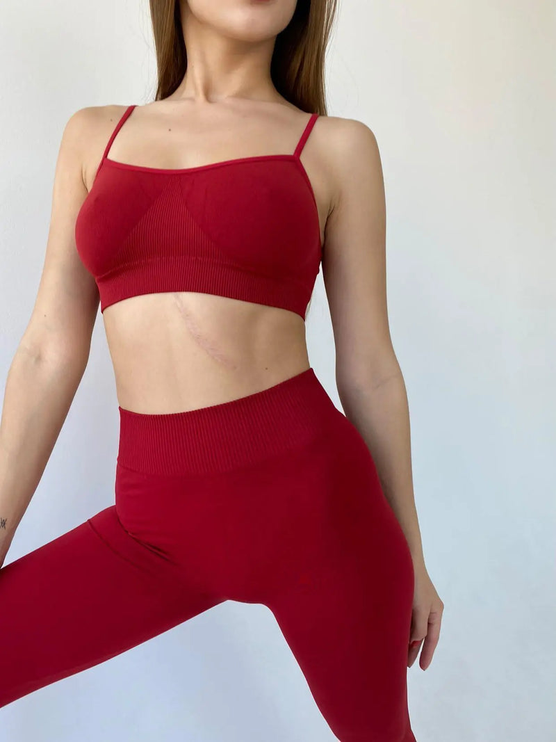 Seamless leggings Wine