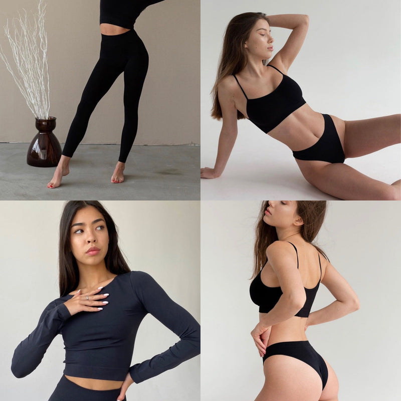 Black seamless set