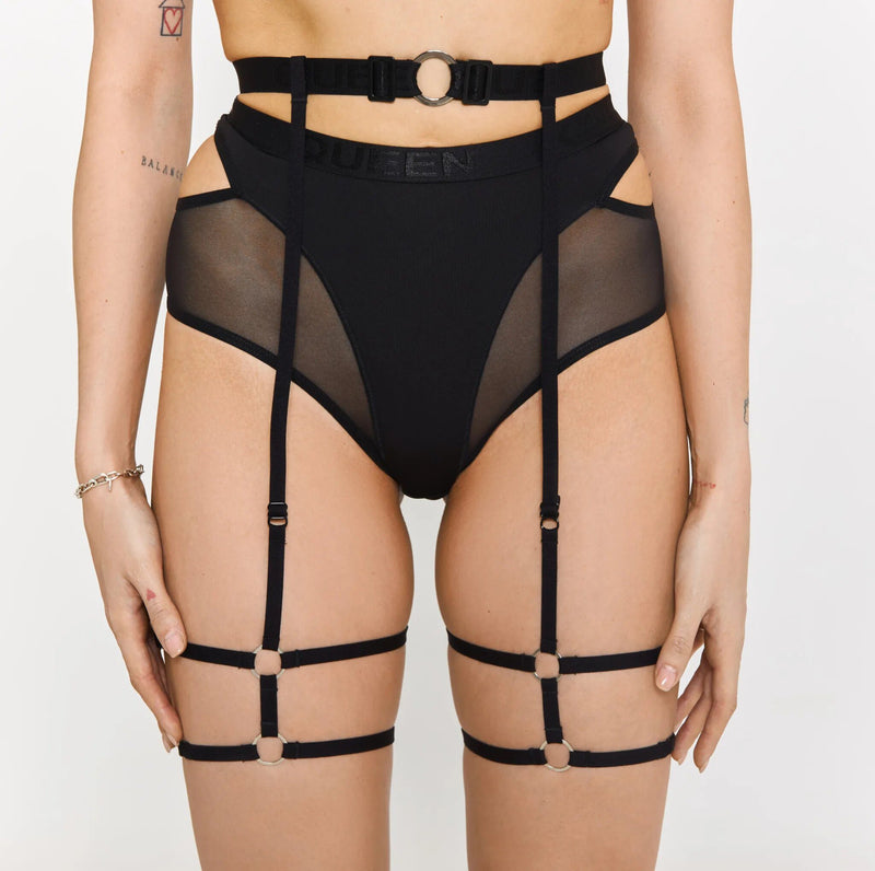 Adjustable Garter Belt – Black Heaven