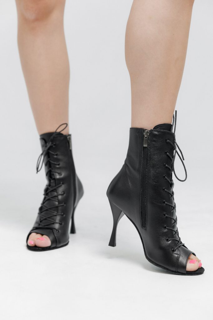 Black POWER High Heels – Leather