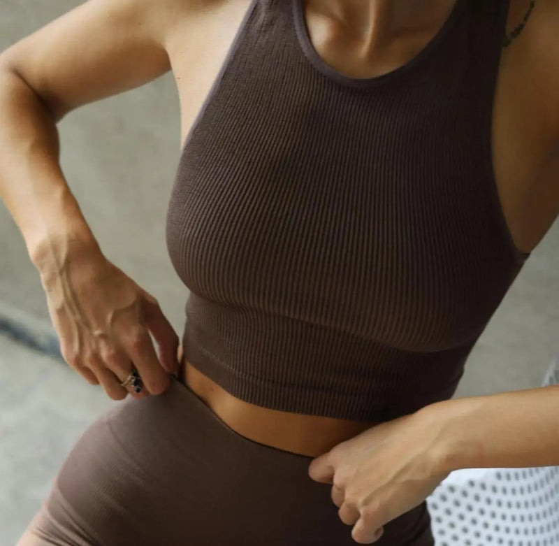Ribbed Tank Top Mocha
