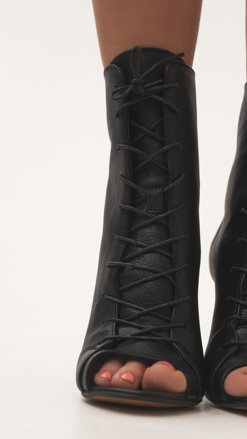 Black COMFORT High Heels Leather