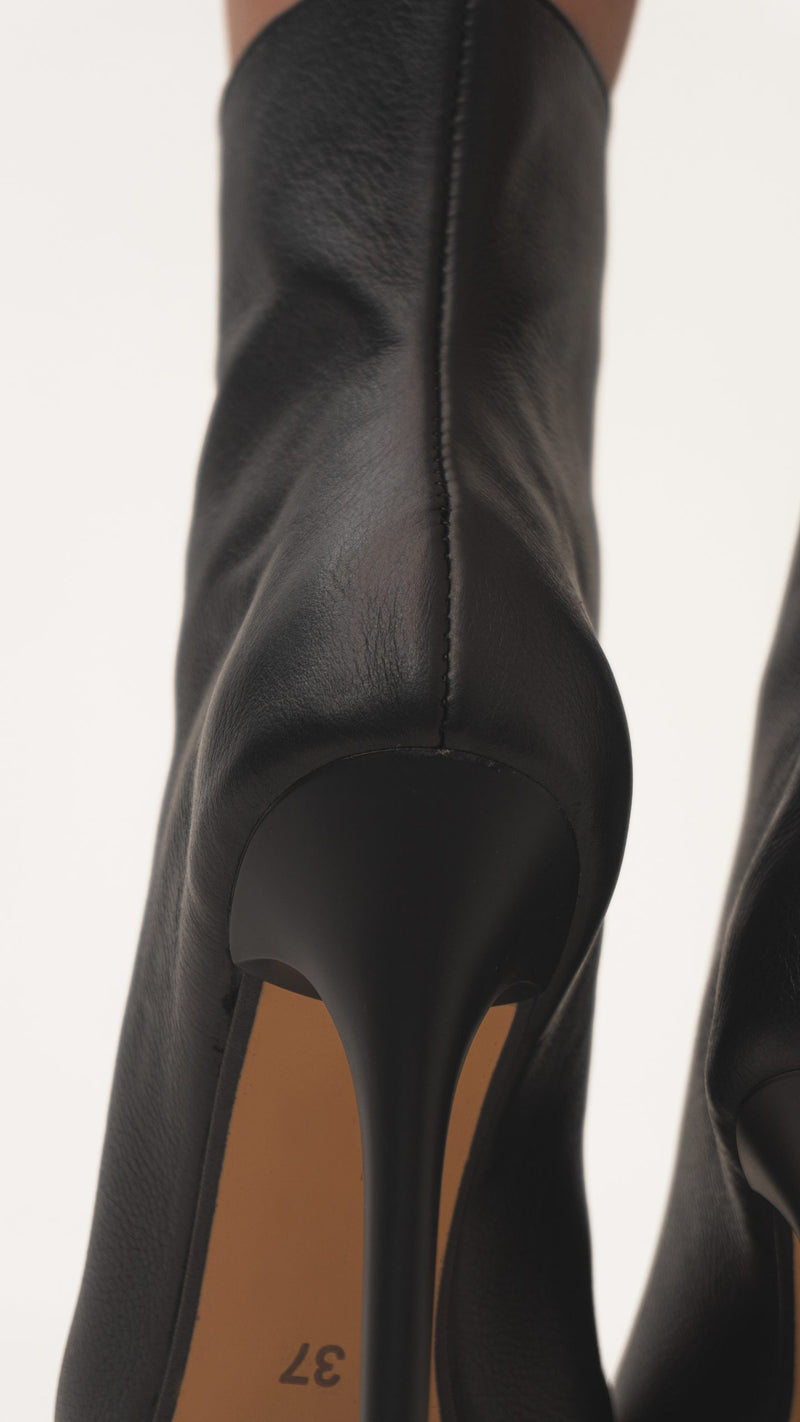 Black COMFORT High Heels Leather