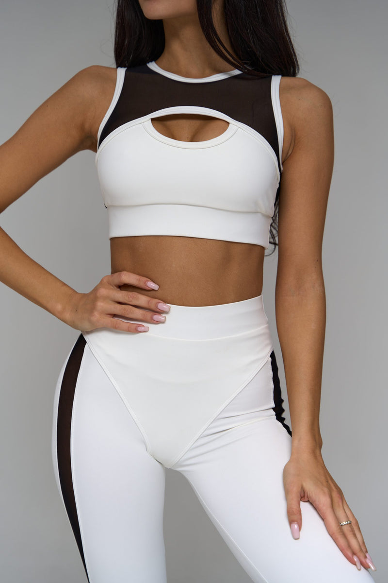 Sport Glam Top White