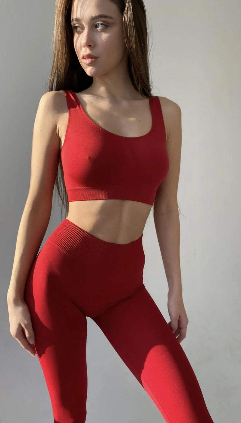 Seamless leggings Wine