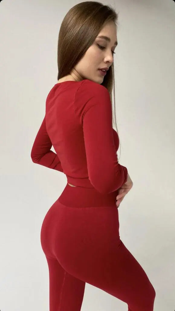 Seamless leggings Wine