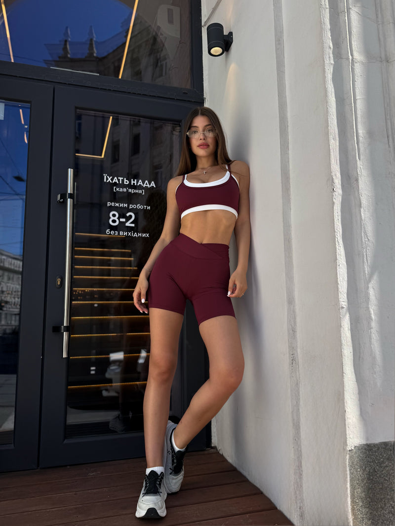 Biker Shorts Burgundy