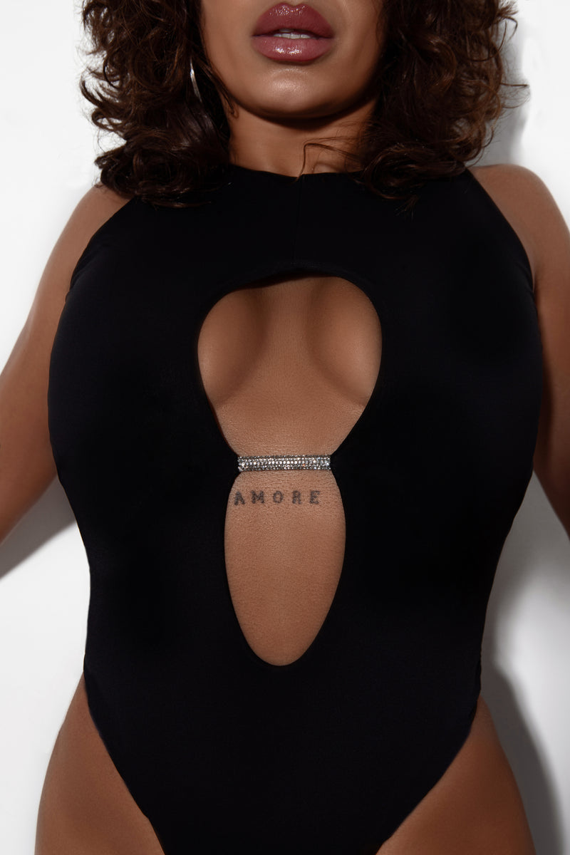 Eva Black Bodysuit