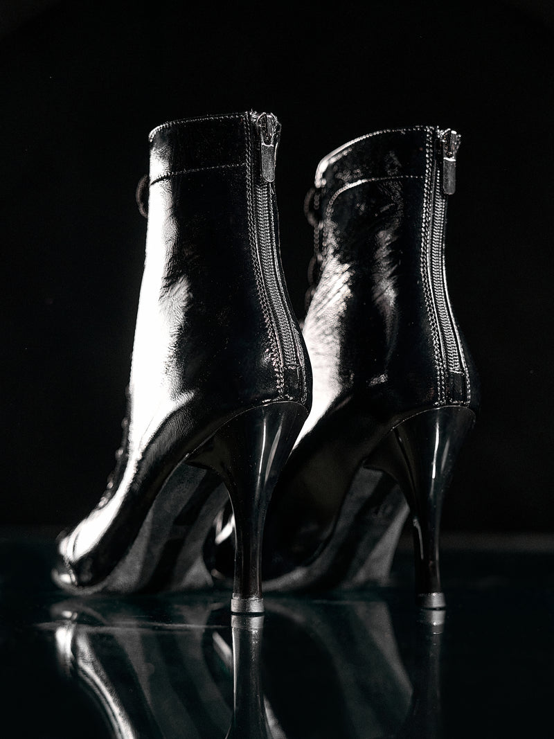 Black LATEX High Heels