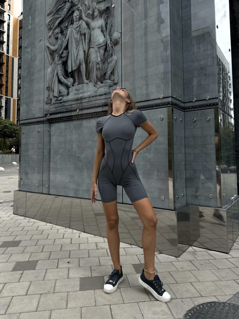 Backless Playsuit Grey