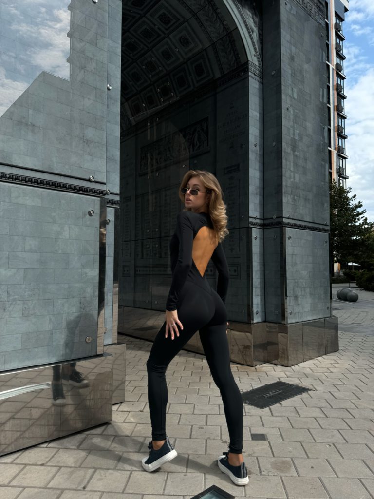 Backless Catsuit Black