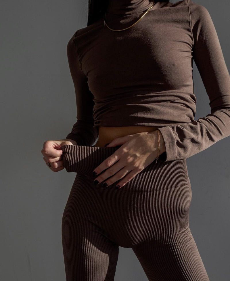 Push Up Seamless Set Mocha