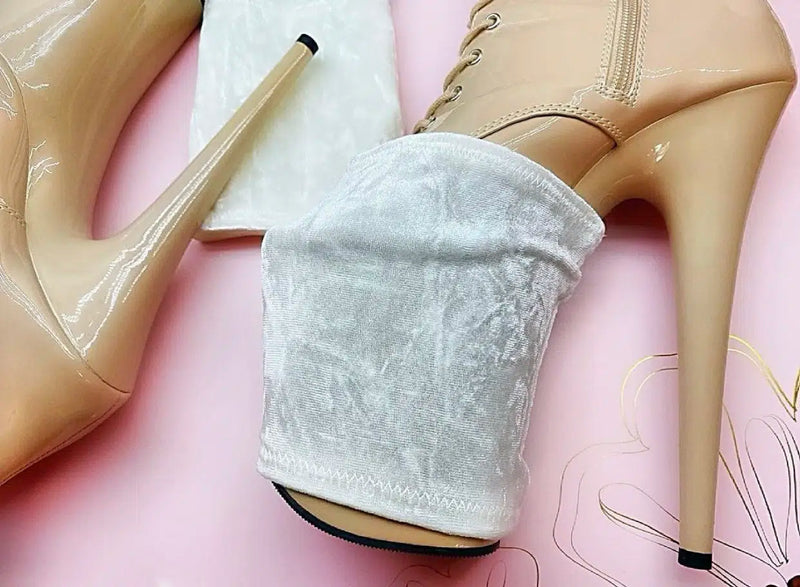 Pole Shoe protect White velvet