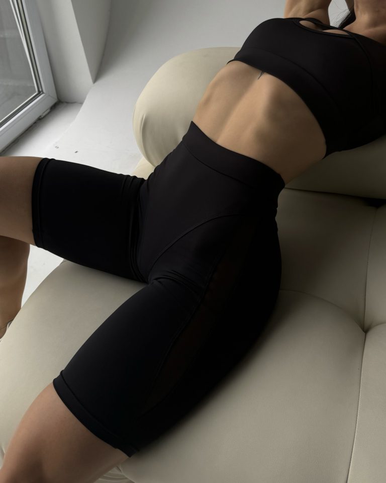 Black Push-up Biker Shorts