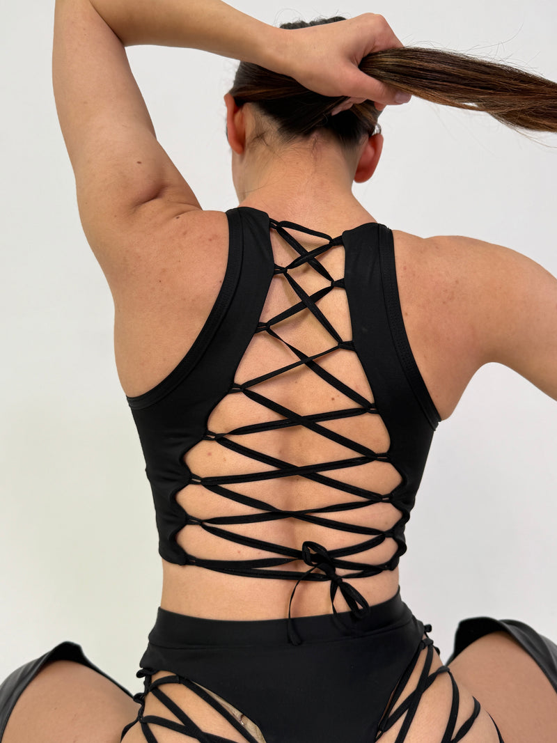 Back Lace-up Corset Top