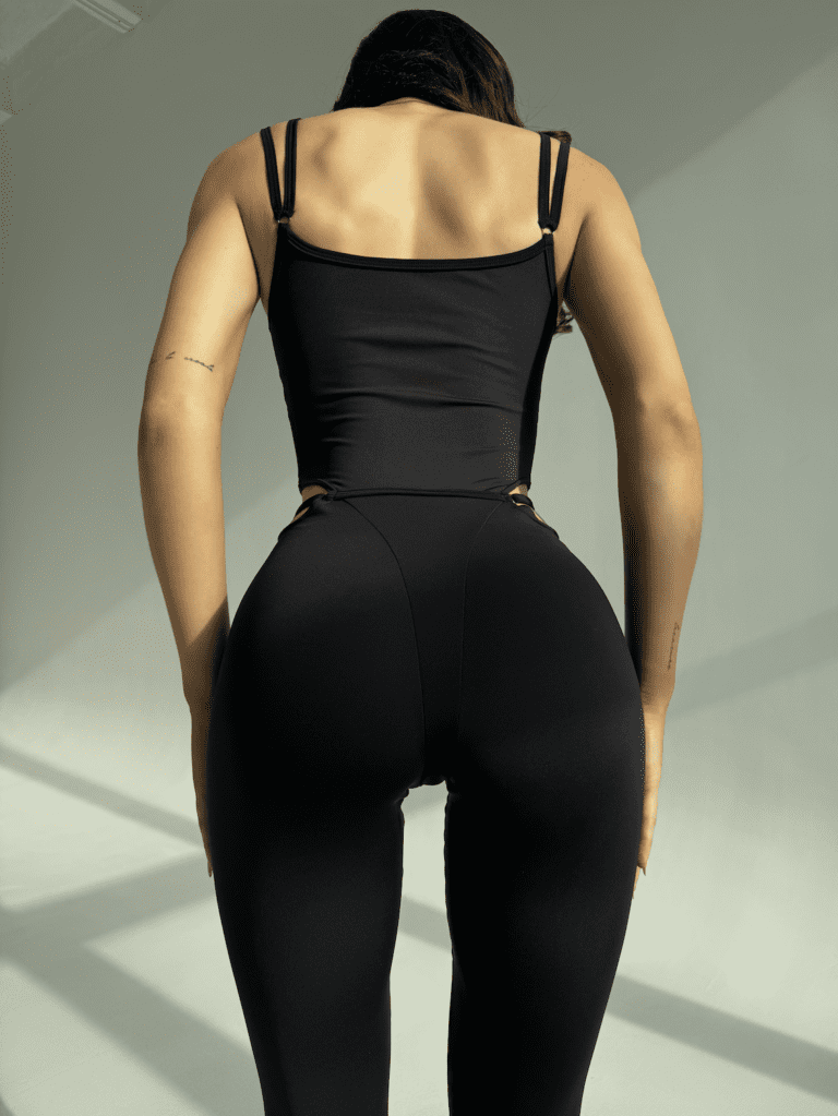 Shoulder Strap Jumpsuit Black