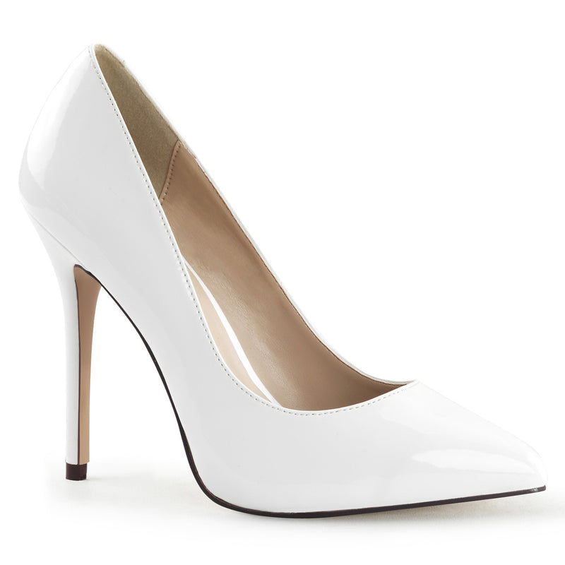 White Patent Stiletto pumps