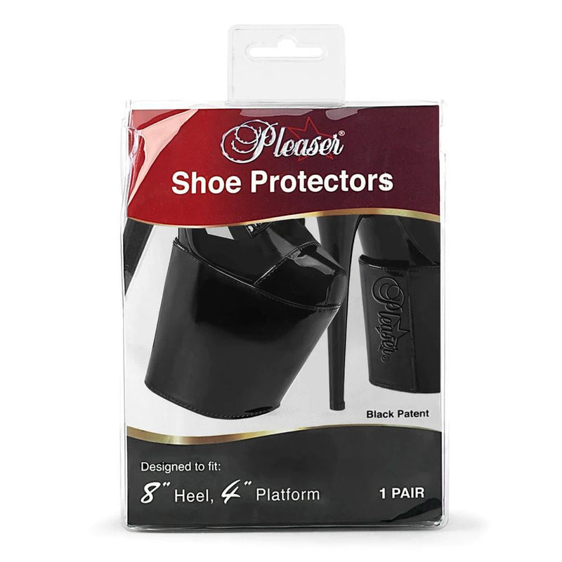 Pleaser Shoe protectors Black Patent (8-inch)