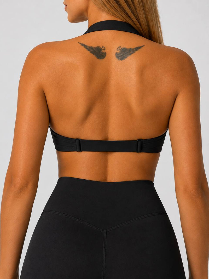 Twist Halter Top Black