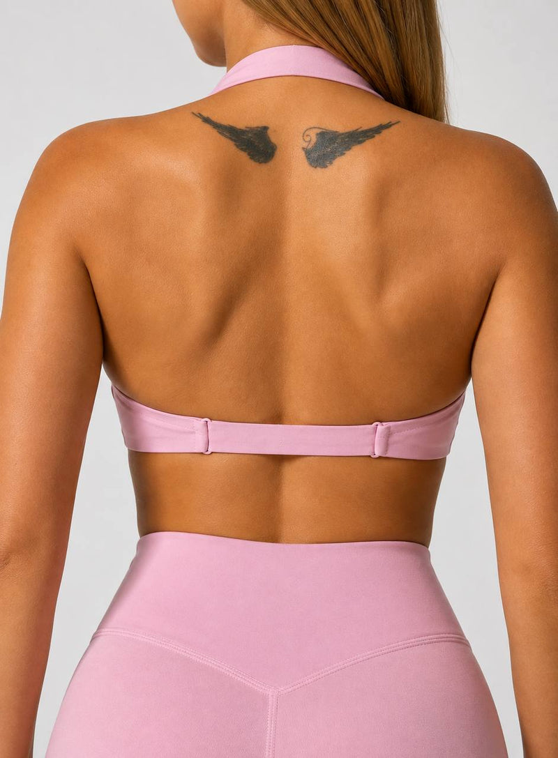 Twist Halter Top Pink