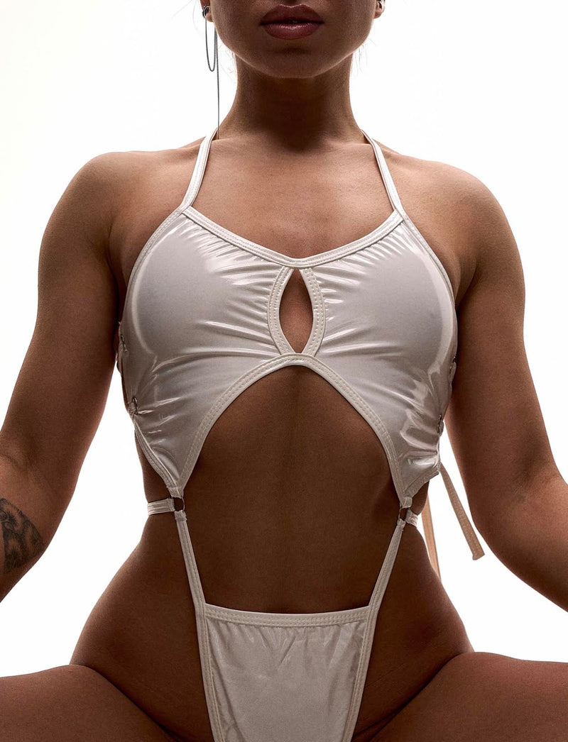 Angel White Latex Bodysuit