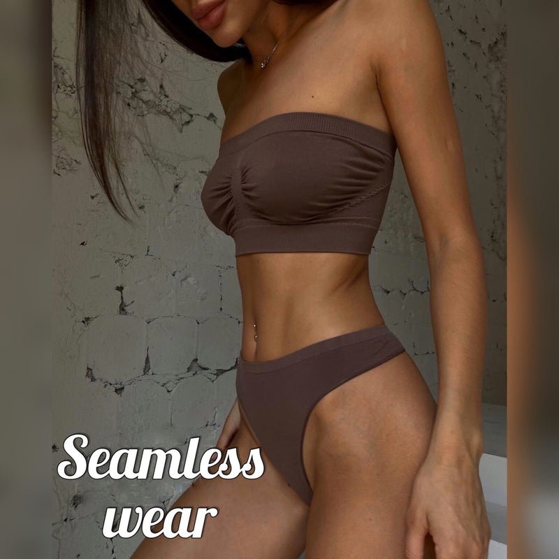 Seamless Bandeau Top Mocha