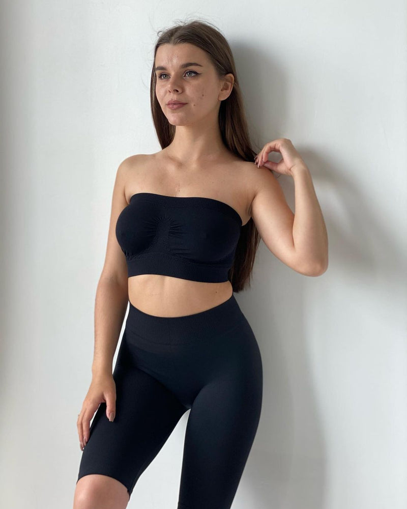 Seamless Bandeau Top Black