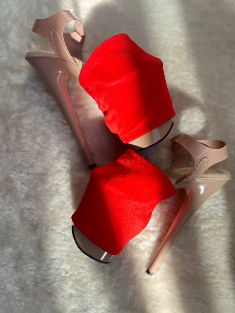 Pole Shoe protect Red suede