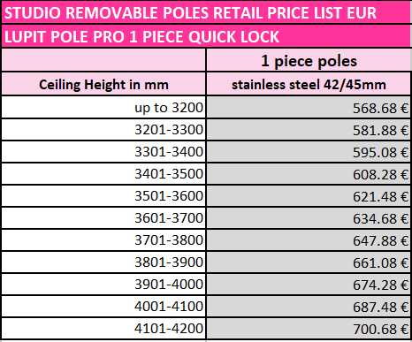 Lupit Pole PRO - Ceiling mount