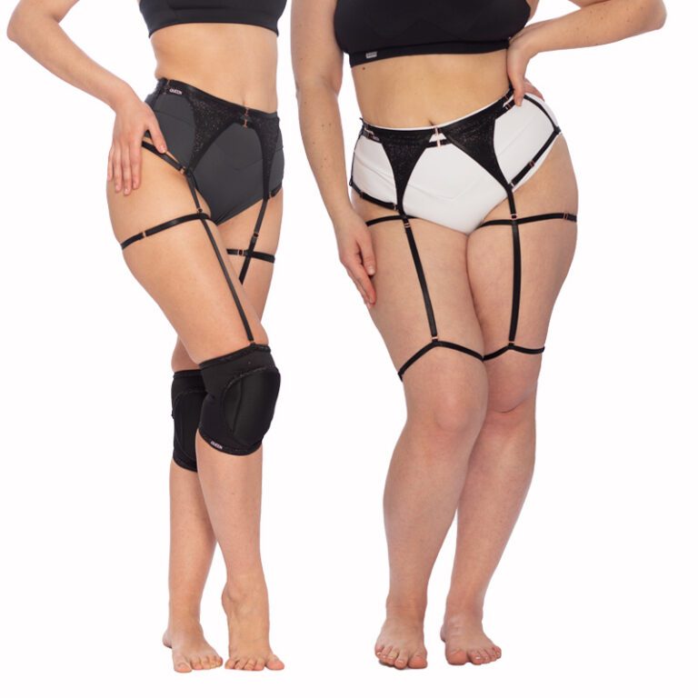 Garter belt Black Shine