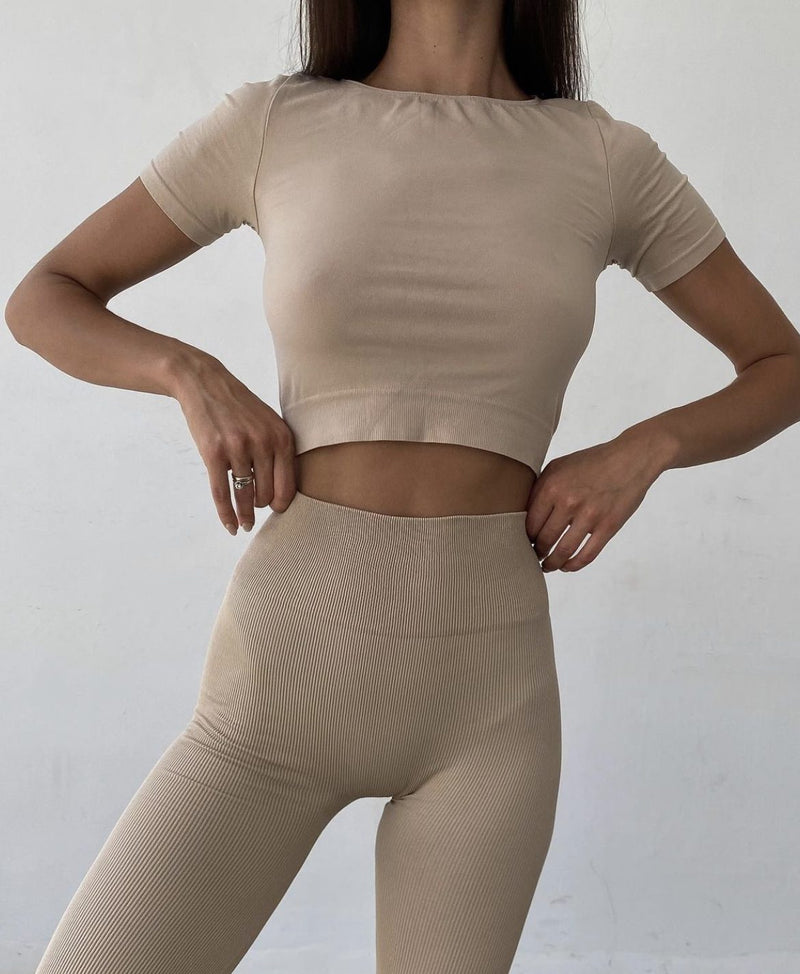 Seamless Crop Top Nude