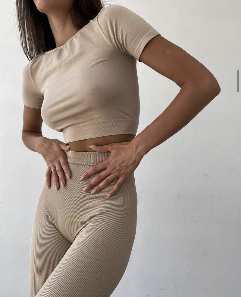 Seamless Crop Top Nude