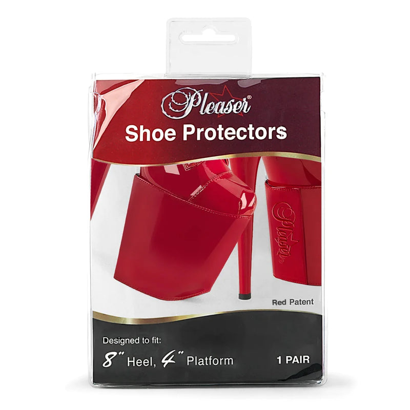 Pleaser Shoe protectors Red Patent (8-inch)